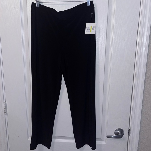 Anne Klein Pants - Anne Klein Elegant Black Wide Leg Trousers